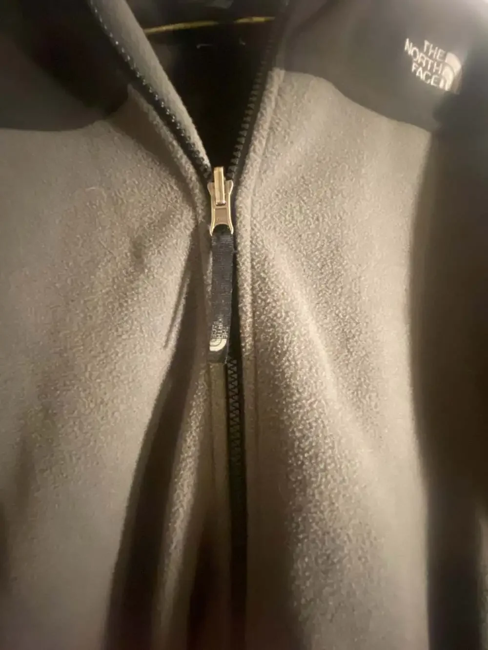 The North Face Gray and Black Full Zip Fleece Jacket